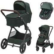 Коляска детская Maxi-Cosi Oxford Plus 3 в 1 с автокреслом Coral 360 Essential Green 1978403110 Twillic Green/Зеленый 740022548
