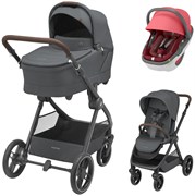 Коляска детская Maxi-Cosi Oxford Plus 3 в 1 с автокреслом Coral 360 Essential Red 1978204110 PlusTwillic Graphite/Графит 134398840