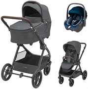 Коляска детская Maxi-Cosi Oxford Plus 3 в 1 с автокреслом Pebble 360 Essential Blue 1978204110 PlusTwillic Graphite/Графит 1352187010
