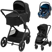 Коляска детская Maxi-Cosi Oxford Plus 3 в 1 с автокреслом Pebble 360 Essential Blue 1978390110 PlusTwillic Black/Черный 1786318832