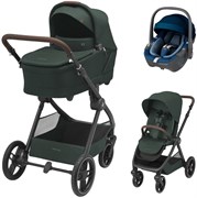 Коляска детская Maxi-Cosi Oxford Plus 3 в 1 с автокреслом Pebble 360 Essential Blue 1978403110 Twillic Green/Зеленый 1252141553