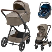 Коляска детская Maxi-Cosi Oxford Plus 3 в 1 с автокреслом Pebble 360 Essential Blue 1978470110 Twillic Truffle/Трюфель 1973928650