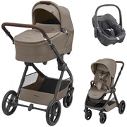 Коляска детская Maxi-Cosi Oxford Plus 3 в 1 с автокреслом Pebble 360 Select Grey 1978470110 Twillic Truffle/Трюфель 1669004090