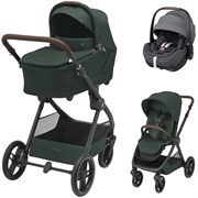 Коляска детская Maxi-Cosi Oxford Plus 3 в 1 с автокреслом Pebble 360 Pro Twillic Graphite 1978403110 Twillic Green/Зеленый 1897675992