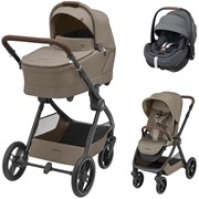 Коляска детская Maxi-Cosi Oxford Plus 3 в 1 с автокреслом Pebble 360 Pro Twillic Graphite 1978470110 Twillic Truffle/Трюфель 248414708