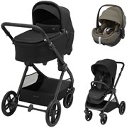 Коляска детская Maxi-Cosi Oxford Plus 3 в 1 с автокреслом Pebble 360 Pro Twillic Truffle 1978390110 PlusTwillic Black/Черный 650027025