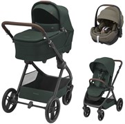 Коляска детская Maxi-Cosi Oxford Plus 3 в 1 с автокреслом Pebble 360 Pro Twillic Truffle 1978403110 Twillic Green/Зеленый 1178781874