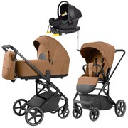 Коляска Carrello Alfa CRL-6522 2025 Nova DK791 Black Line с базой Isofix 3 в 1 Honey Beige 176159026