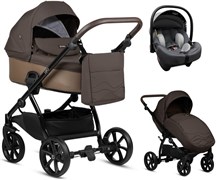 Детская коляска Tutis Leo Plus 3 в 1 с автокреслом Elo Lux EduSky Grey 1222203 Brown 1438938354