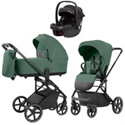 Коляска Carrello Alfa CRL-6522 2025 Ammonite AY329 Pro Absolute Black 3 в 1 Meadow Green 431938362