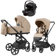 Коляска Carrello Alfa CRL-6522 2025 Ammonite AY329 Pro Absolute Black 3 в 1 Natural Beige 1883690852