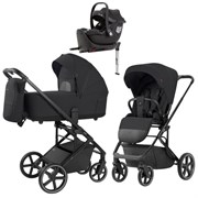 Коляска Carrello Alfa CRL-6522 2025 Ammonite AY329 Pro Absolute Black с базой Isofix 3 в 1 Rock Black 2129626454
