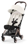 Прогулочная коляска Cybex Coya Off White с дождевиком и бампером/Rosegold 1897969519