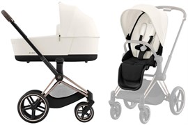 Коляска 2 в 1 Cybex Priam IV Rosegold complete Off White 1432658295