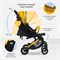 Детская прогулочная коляска Costa Tracy Vibrant yellow/ярко-жёлтый 673003201 - фото 105101