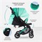 Детская прогулочная коляска Costa Tracy Biscay green/мятный 149233459 - фото 106113