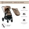 Детская коляска Sweet Baby Elegante 2 в 1 Chrome Brown 656363397 - фото 10738
