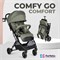 Kоляска детская прогулочная Farfello Comfy Go Comfort 2025 CG-013,оливковый 140772796 - фото 112127