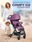 Kоляска детская прогулочная Farfello Comfy Go Comfort 2025 CG-016,фиолетовый 1673973199 - фото 112156