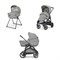 Детская коляска Inglesina Aptica System Duo 2 в 1 2023 Satin Grey 1712336570 - фото 12342