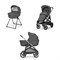Детская коляска Inglesina Aptica System Duo 2 в 1 2023 Velvet Grey 1083111950 - фото 12348
