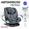 Автокресло Farfello Isofix 0-36 кг YB102A(2) 2024 Тёмно-серый/экокожа 141125854 - фото 128525