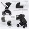 Детская коляска Sweet Baby Vento Black 2 в 1 Black 1857814480 - фото 14567