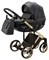 Детская коляска Adamex Chantal Special Edition Deluxe 2 в 1 C113 (ЧЕРН.ПЕРЛ.КОЖА+ЗОЛОТО РАМА) 1574914708 - фото 14726
