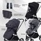 Детская коляска Rant Teo Black Chrome 2 в 1 Graphite 431703844 - фото 1870
