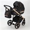 Детская коляска Adamex Cortina Special Edition 2 в 1 CT-402 кожа черная+черный+бронза 1088878071 - фото 23603