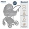 Детская коляска Pituso Confort Plus 2 в 1 27 Цветы+Кожа Тем.Графит 1228090635 - фото 23716