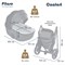 Детская коляска Pituso Confort Plus 2 в 1 27 Цветы+Кожа Тем.Графит 1228090635 - фото 23721