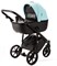 Детская коляска Adamex Nola Deluxe 2 в 1 N-SD111 (СВ.БИРЮЗОВАЯ.КОЖА + ЧЕРН.КОЖА) 624540425 - фото 26820