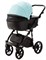 Детская коляска Adamex Nola Deluxe 2 в 1 N-SD111 (СВ.БИРЮЗОВАЯ.КОЖА + ЧЕРН.КОЖА) 624540425 - фото 26828