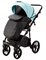 Детская коляска Adamex Nola Deluxe 2 в 1 N-SD111 (СВ.БИРЮЗОВАЯ.КОЖА + ЧЕРН.КОЖА) 624540425 - фото 26829