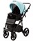 Детская коляска Adamex Nola Deluxe 2 в 1 N-SD111 (СВ.БИРЮЗОВАЯ.КОЖА + ЧЕРН.КОЖА) 624540425 - фото 26830