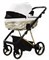 Детская коляска Adamex Quantum Star Premium 2 в 1 Q-STAR08 (МОЛОЧНЫЙ В БЛЕСТКУ+ЗОЛОТО.РАМА) 2073660266 - фото 28852