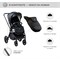 Детская коляска Sweet Baby Elegante 2 в 1 Chrome Black 868845473 - фото 31772