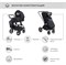 Детская коляска Sweet Baby Elegante 2 в 1 Chrome Black 868845473 - фото 31782