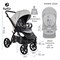 Детская коляска Tutis Nanni 7 Кожа 2 в 1 1532069 Light Silver 838749057 - фото 31916