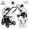 Детская коляска Roan Sol Кожа 2 в 1 RSL/2024 White/Black/руч.Тем.коричневый 1641277284 - фото 36231
