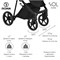 Детская коляска Roan Sol Кожа 2 в 1 RSL/2024 White/Black/руч.Тем.коричневый 1641277284 - фото 36237