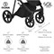 Детская коляска Roan Sol Кожа 2 в 1 RSL/2027 Black /Black/руч.Черный 1079445895 - фото 36263
