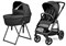 Коляска Peg Perego Veloce TC New Belvedere 2 в 1 True Black 1120615659 - фото 36524