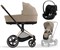 Коляска 3 в 1 Cybex Priam IV Rosegold и автокресло Cloud G i-Size Moon Black Cozy Beige 433466792 - фото 39800