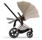 Коляска 3 в 1 Cybex Priam IV Rosegold и автокресло Cloud G i-Size Moon Black Cozy Beige 433466792 - фото 39813