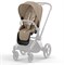 Коляска 3 в 1 Cybex Priam IV Rosegold и автокресло Cloud G i-Size Moon Black Cozy Beige 433466792 - фото 39816