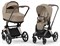 Коляска 3 в 1 Cybex Priam IV Rosegold и автокресло Cloud G i-Size Moon Black Cozy Beige 433466792 - фото 39842