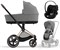 Коляска 3 в 1 Cybex Priam IV Rosegold и автокресло Cloud G i-Size Moon Black Mirage Grey 1051345379 - фото 42054