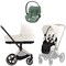 Коляска 3 в 1 Cybex Priam IV Rosegold complete и автокресло Cloud T i-Size Leaf Green Plus Off White 996262655 - фото 42379